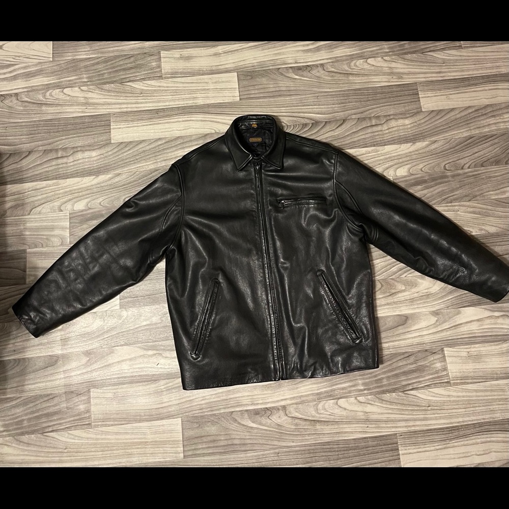 Coach Leather Jacket Black Large
